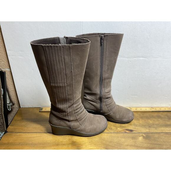 Keen Tall Boots Womens 7 Brown Zurich Wedge Leather Round Toe 1009374 - Picture 5 of 9
